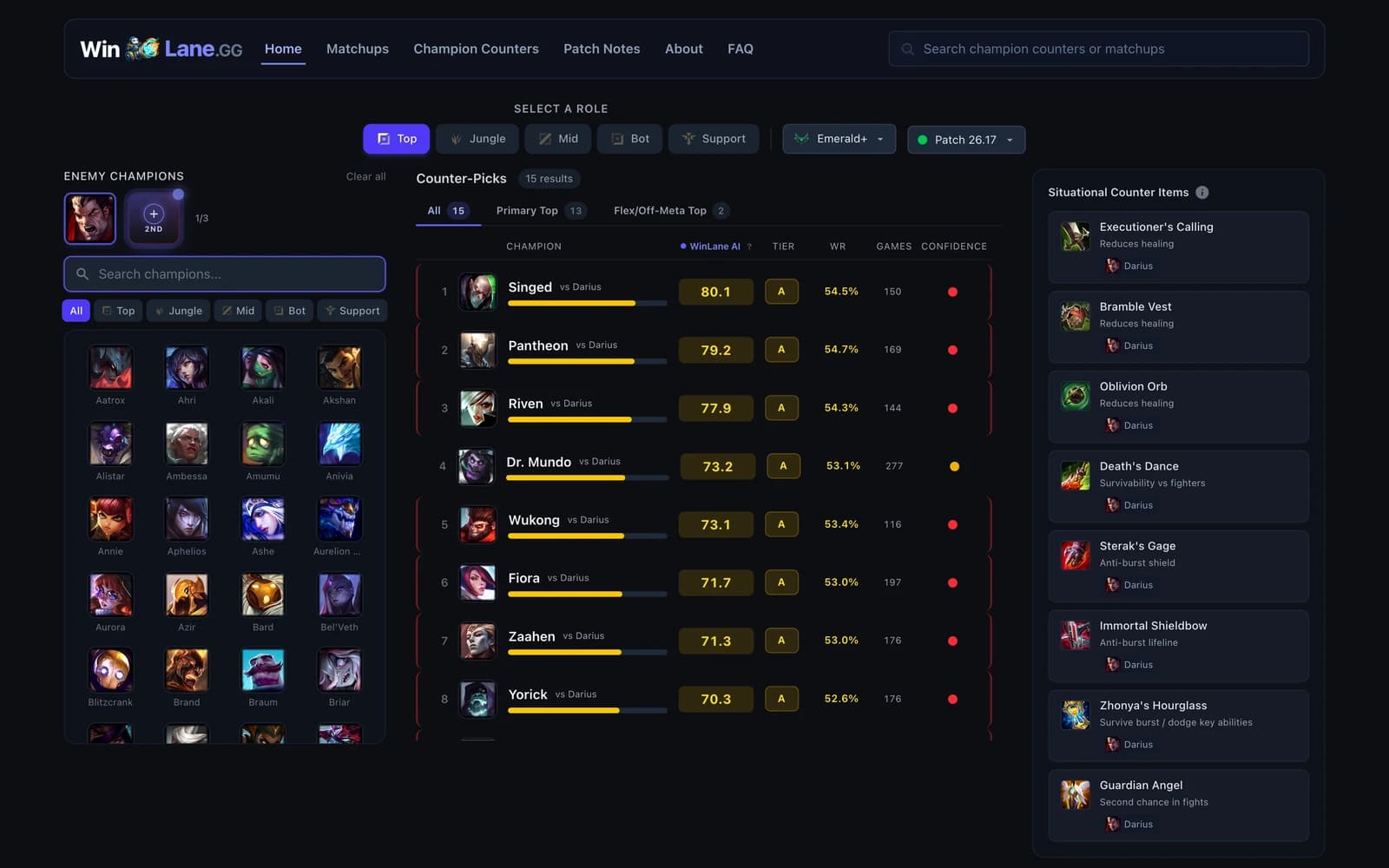WinLane.GG screenshot